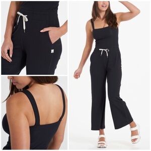 Vuori Pose jumpsuit in navy, size medium
